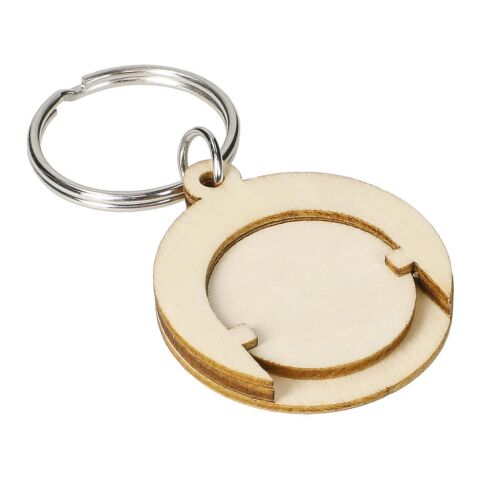 Holzchip-Schlüsselanhänger &quot;Round&quot; natur | ohne Werbeanbringung | Nicht verfügbar | Nicht verfügbar