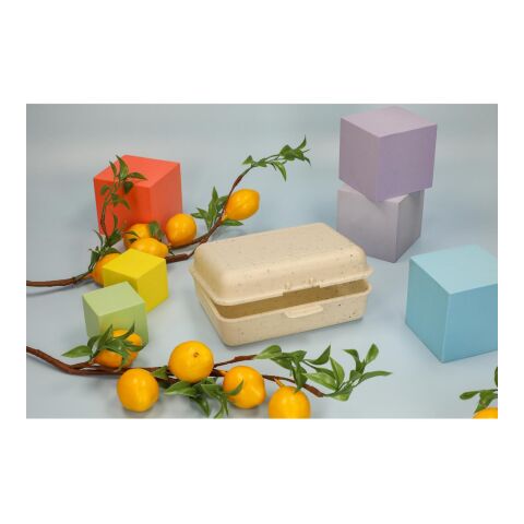 Vorratsdose &quot;School-Box&quot; groß, ISCC-zertifiziert beigebraun | ohne Werbeanbringung | Nicht verfügbar | Nicht verfügbar