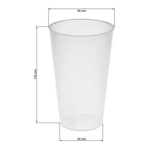 Trinkbecher &quot;Vital&quot;, 400 ml transparent milchig | ohne Werbeanbringung | Nicht verfügbar | Nicht verfügbar