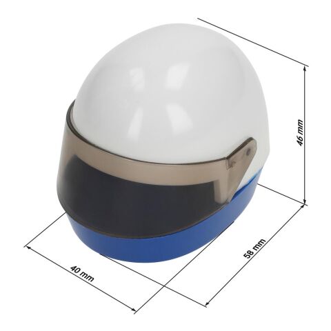 Bleistiftspitzer &quot;Helm&quot; weiß | 1-farbiger Tampondruck | auf unteren Rand | 10 mm x 4 mm