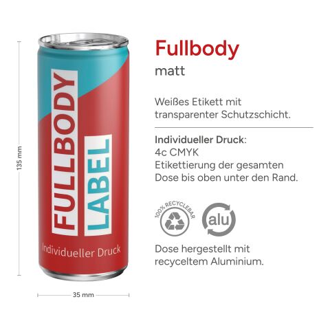 Energy Drink zuckerfrei 4C Digital Druck matt | Folie (Fullbody) matt