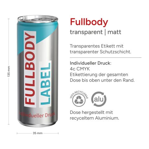 Latte Macchiato ohne Werbeanbringung | Folie(Fullbody transp.) matt