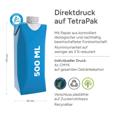 500 ml Tafelwasser „still“ (Tetra Pak) Flexodruck