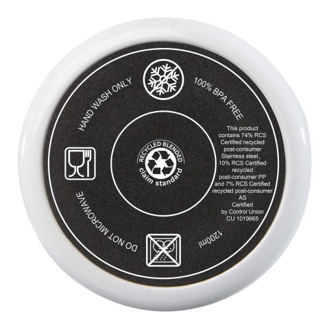 Melbourne 1200 ml RCS-zertifizierter Isolierbecher mit Strohhalm Standard | weiß | ohne Werbeanbringung | Nicht verfügbar | Nicht verfügbar