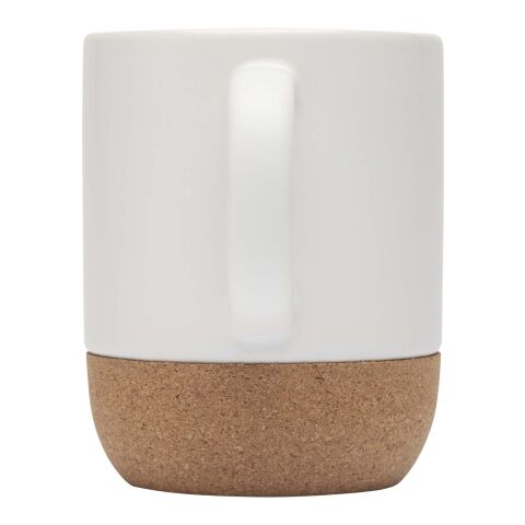 Billie 300 ml Keramiktasse mit Korkdetails Standard | weiss | ohne Werbeanbringung | Nicht verfügbar | Nicht verfügbar