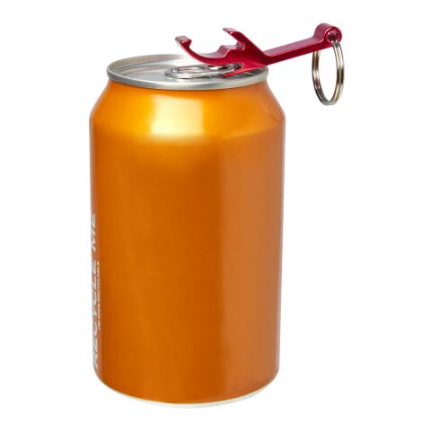 Tao Schlüsselanhänger mit Flaschen- und Dosenöffner aus recyceltem RCS Aluminium Standard | rot | ohne Werbeanbringung | Nicht verfügbar | Nicht verfügbar