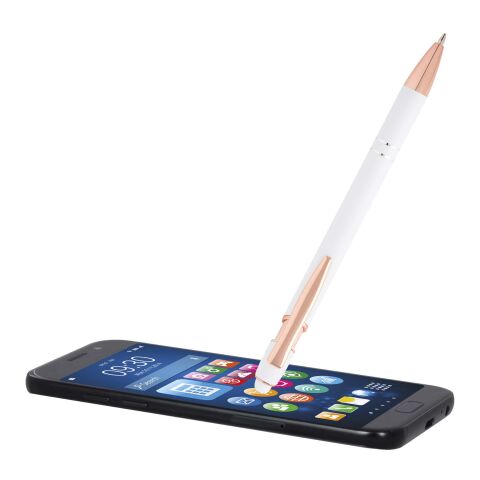 Nanna Kugelschreiber mit Roségold Finish Standard | weiss | ohne Werbeanbringung | Nicht verfügbar | Nicht verfügbar