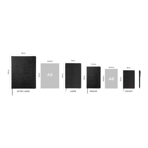 Moleskine Classic Softcover Notizbuch L – kariert Standard | schwarz | ohne Werbeanbringung | Nicht verfügbar | Nicht verfügbar