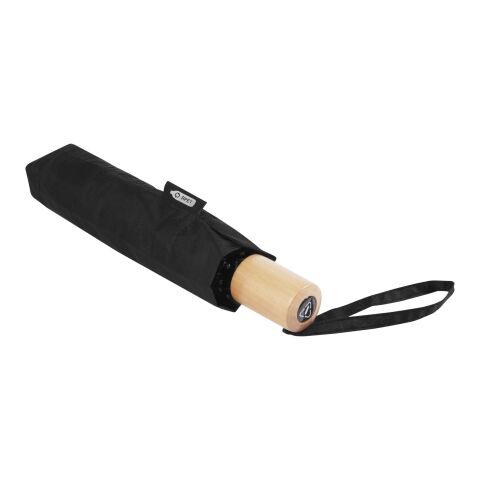 Birgit 21&#039;&#039; faltbarer winddichter Regenschirm aus recyceltem PET Standard | schwarz | ohne Werbeanbringung | Nicht verfügbar | Nicht verfügbar | Nicht verfügbar