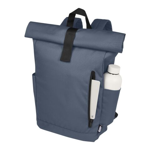 Byron 15,6" GRS Recycled PET Roll-Top Rucksack 18 L Standard | Hale Blue | ohne Werbeanbringung | Nicht verfügbar | Nicht verfügbar | Nicht verfügbar