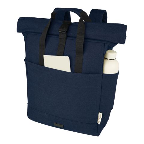 Joey 15&quot; GRS Rolltop Laptop-Rucksack aus recyceltem Canvas 15 L Standard | navy | ohne Werbeanbringung | Nicht verfügbar | Nicht verfügbar | Nicht verfügbar
