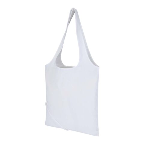 Madras Blend 140 g/m², GRS-zertifizierte, faltbare Baumwoll Tragetasche, 7 l weiß