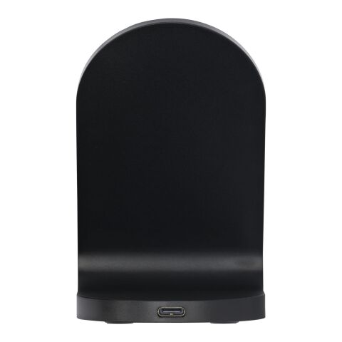 Loop kabellose Ladestation mit 15W Doppelspule aus recyceltem RCS Kunststoff Standard | schwarz | ohne Werbeanbringung | Nicht verfügbar | Nicht verfügbar