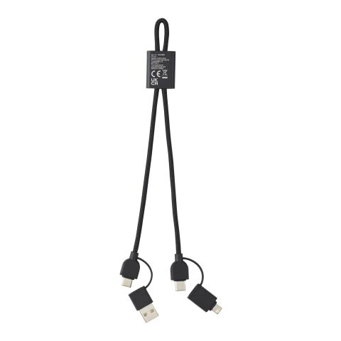 Connect 6-in-1 45W Schnelllade- &amp; Datentransferkabel aus recyceltem RCS Aluminium Standard | schwarz | ohne Werbeanbringung | Nicht verfügbar | Nicht verfügbar