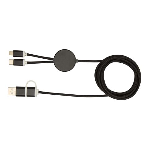 Alasia 150 cm 5-in-1 Kabel aus recyceltem Kunststoff für Datenübertragung und 27W Schnellladung Standard | schwarz | ohne Werbeanbringung | Nicht verfügbar | Nicht verfügbar