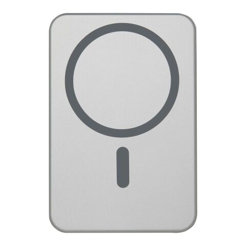 Avis 5000 mAh RCS Powerbank aus recyceltem Aluminium mit Magnetfunktion Silber