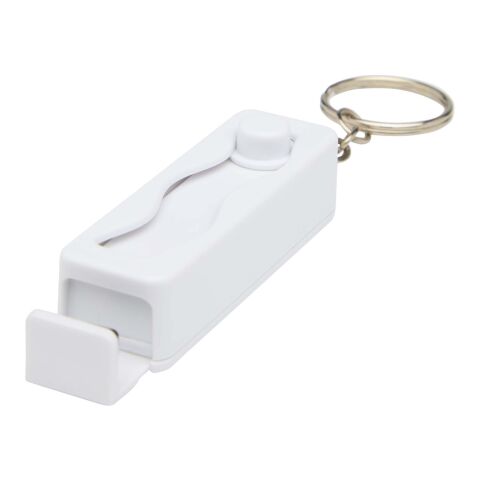 Aggia Telefonladestation aus recyceltem Kunststoff mit Fidget-Toy Standard | weiss | ohne Werbeanbringung | Nicht verfügbar | Nicht verfügbar