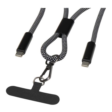 SMART 65W RPET Ladekabel mit Lanyard schwarz
