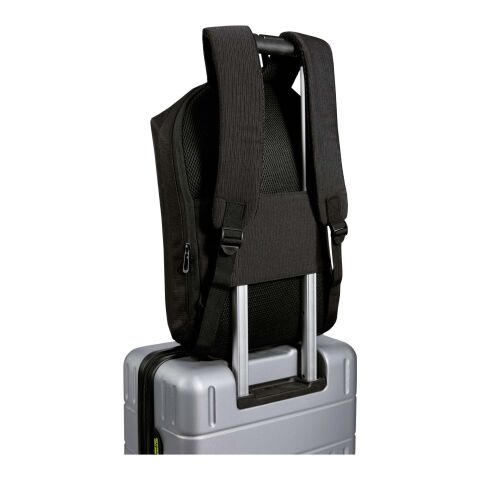 Luma 15" GRS Laptop-Rucksack aus recyceltem Material mit Diebstahlschutz 10L Standard | schwarz | ohne Werbeanbringung | Nicht verfügbar | Nicht verfügbar