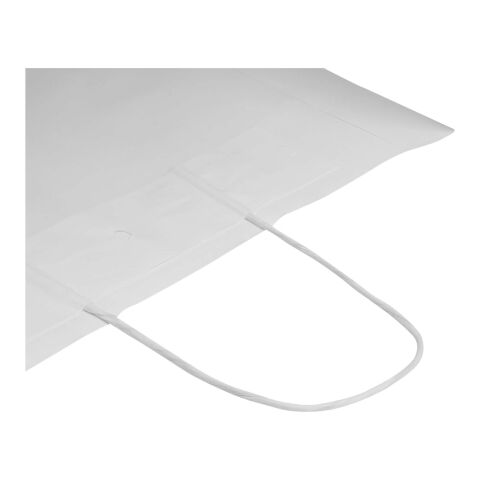 Kraft 80–90 g/m² Papiertasche mit Kordelgriffen – 32 × 17 × 39 cm weiss | ohne Werbeanbringung | Nicht verfügbar | Nicht verfügbar