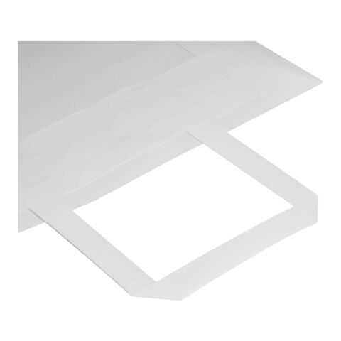 Kraft 80 g/m² Papiertasche mit flachen Griffen – 25 × 15 × 32 cm weiss | ohne Werbeanbringung | Nicht verfügbar | Nicht verfügbar