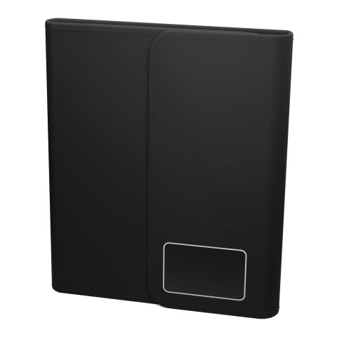 SCX.design O18 A5 Notizbuch mit kabelloser 5W Powerbank mit 4000 mAh und Leuchtlogo schwarz | Not applicable | ohne Werbeanbringung | Nicht verfügbar | Nicht verfügbar