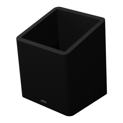 SCX.design O11 antibakterieller Stifthalter mit doppeltem USB-Ausgang und Leuchtlogo schwarz | ohne Werbeanbringung | Nicht verfügbar | Nicht verfügbar