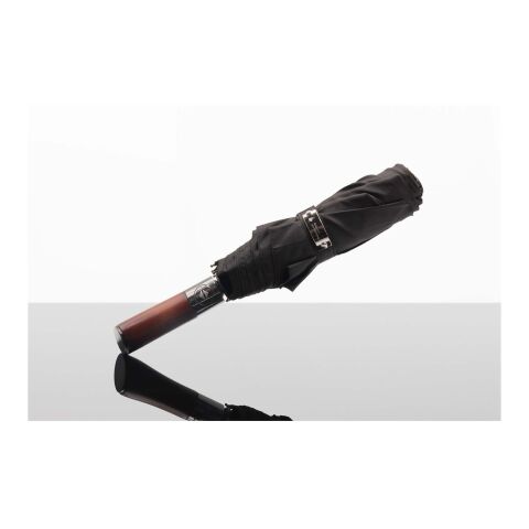 SCX.design R03 Vollautomatik Kompaktregenschirm mit Holzgriff schwarz | ohne Werbeanbringung | Nicht verfügbar | Nicht verfügbar