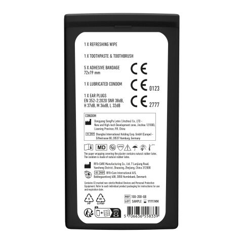 mykit, first aid, kit, festival, party transparent schwarz | ohne Werbeanbringung | Nicht verfügbar | Nicht verfügbar