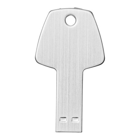 USB-Stick Schlüssel silber | 64 GB | 1-farbiger Tampondruck | Vorderseite | 20 mm x 8 mm