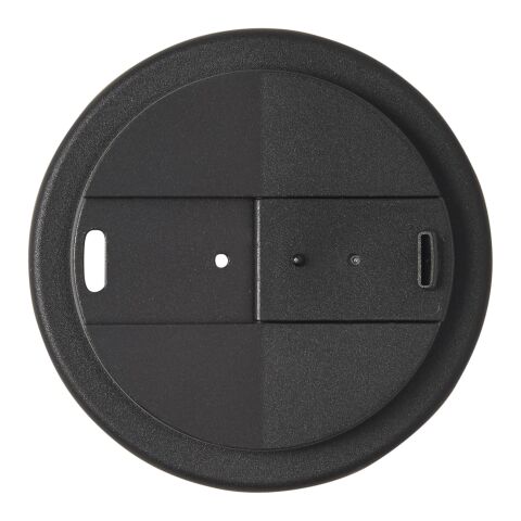 Americano® 350 ml Isolierbecher mit Schutzring &amp; auslaufsicherem Schraubverschluss silber-schwarz | ohne Werbeanbringung | Nicht verfügbar | Nicht verfügbar