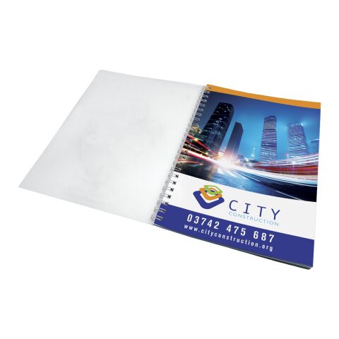 Desk-Mate® A5 Notizbuch Wire-O-Bindung Kunststoff-Umschlag weiss | 50 pages | ohne Werbeanbringung | Nicht verfügbar | Nicht verfügbar