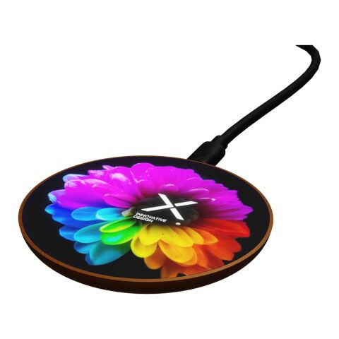 SCX.design W13 kabellose Ladestation aus Holz mit Leuchtlogo Standard | braun | ohne Werbeanbringung | Nicht verfügbar | Nicht verfügbar