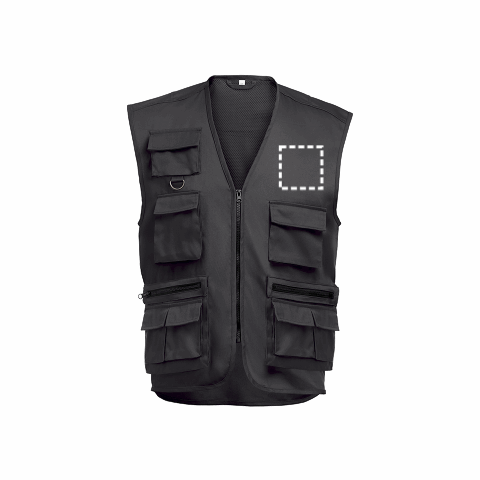 THC PIXEL. Weste (200 g/m²) aus Polyester und Baumwolle schwarz | ohne Werbeanbringung | Nicht verfügbar | Nicht verfügbar | Nicht verfügbar