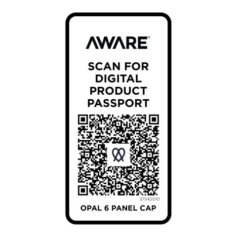 Opal 6 Segmenten Aware™ recycelte Kappe Priority | weiß | Digital DTF Transfer | rechte Seite | 50 mm x 50 mm | 100