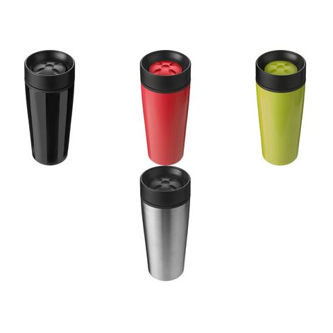 Isolierbecher 'St. Petersburg' aus Edelstahl Schwarz | ohne Werbeanbringung | Nicht verfügbar | Nicht verfügbar