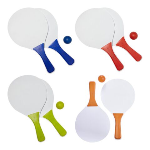 Beachball Tennisspiel &#039;Costa Brava&#039; aus Holz limone | ohne Werbeanbringung | Nicht verfügbar | Nicht verfügbar