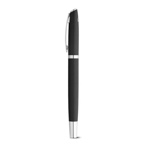 RE-LANDO-SET. Tintenroller und Kugelschreiber mit Gehäuse aus Recyceltes Aluminium (100% rAL) schwarz