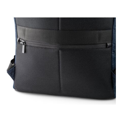 DIVERGENT BACKPACK I. Laptop-Rucksack bis zu 15.6'' aus Denim und PU Dunkelblau | ohne Werbeanbringung | Nicht verfügbar | Nicht verfügbar | Nicht verfügbar