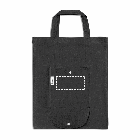 SIENA. Faltbare Tasche aus Baumwolle (50%), receycelte Baumwolle (30%) und Polyester (20% rPET) (140 g/m²) schwarz | ohne Werbeanbringung | Nicht verfügbar | Nicht verfügbar | Nicht verfügbar