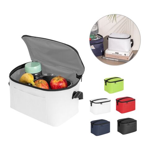 CANCUN. Kühltasche aus recyceltem 600D-Polyester mit verstellbarem Gurtband Schwarz | ohne Werbeanbringung