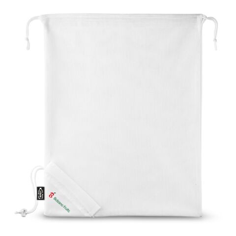 BOLZANO. Faltbare Tasche aus Mesh und 190T Polyester aus recyceltem (100% rPET) Weiß | ohne Werbeanbringung | Nicht verfügbar | Nicht verfügbar | Nicht verfügbar