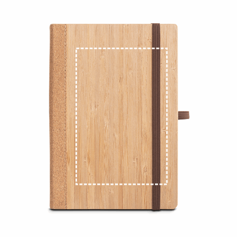ORWELL. A5-Notizbuch aus Bambus- und Korkblättern mit linierten Blättern Natur | ohne Werbeanbringung | Nicht verfügbar | Nicht verfügbar | Nicht verfügbar