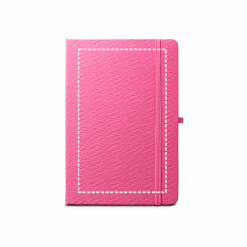 ANNE. A5 Notizbuch aus recyceltem Polyester (100% rPET) mit linierten Seiten Rosa | ohne Werbeanbringung | Nicht verfügbar | Nicht verfügbar | Nicht verfügbar