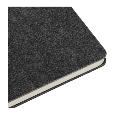 MISHIMA. A5-Ringbuch mit flexiblem Einband aus recyceltem Filz (100% rPET) mit linierten Seiten ohne Werbeanbringung