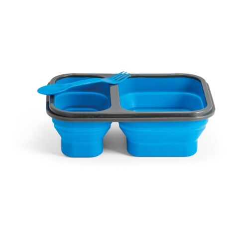 DILL. Faltbare hermetische Frischhaltebox aus Silikon und PP (480 und 760 mL) Blau | ohne Werbeanbringung | Nicht verfügbar | Nicht verfügbar | Nicht verfügbar