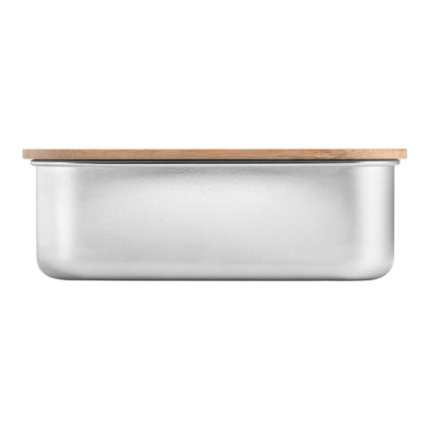 SHINO. Frischhaltebox (800 mL) aus Edelstahl und Deckel aus Bambus Beige | ohne Werbeanbringung