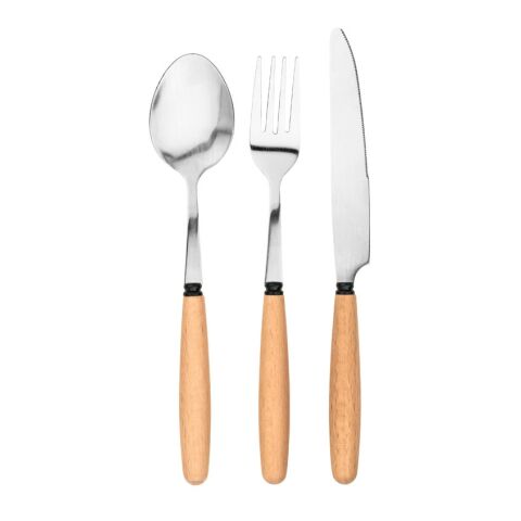 BOULUD. 3-teiliges Set aus Akazienholz Beige | ohne Werbeanbringung