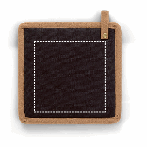 CLOVES. Topflappen für Küchentöpfe aus Baumwollgewebe (275 g/m²) schwarz | ohne Werbeanbringung | Nicht verfügbar | Nicht verfügbar | Nicht verfügbar