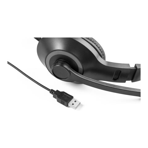 KILBY. Verstellbarer Kopfhörer mit Mikrofon aus ABS und PP Grau | ohne Werbeanbringung | Nicht verfügbar | Nicht verfügbar